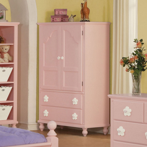 Item # 016AM Armoire - Finish: Pink<br><br>Dimensions: 40