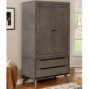 Item # 019AM Modern Armoire in Gray - Finish: Gray<br><br>Available in White, Black or Oak Finish<br><br>Dimensions: 40