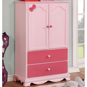 Item # 037 Armoire - Finish: Pink<br><br>Available in White finish<br><br>Dimensions: 32 1/8
