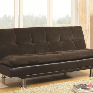 Item # 037FN Sofa Bed - Finish: Two-Tone Brown<br><br>Dimensions: Sofa- 73L x 37W x 33.50H S. Depth:17.25<br><br>Sofa Bed- 73L x 46W x 17.50H
