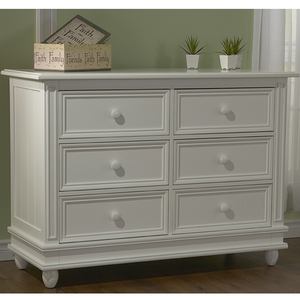 Item # 041DR 6 Drawer Double Dresser - Finish: White<br><br>Available in Onyx, Slate & Stone Finish<br><br>Dimensions: 50