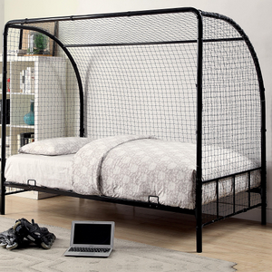 Item # A0007MB - Twin Soccer Bed<br>Available in Full Size<br>Metal Finish: Black<br>Available in White<br>Dimensions: 78W x 41.25D x 69.25H