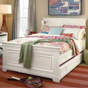 Item # 007FB Full Panel Bed - Headboard can be used separately<br><br>Built-in reading light<br><br>*Trundle sold separately