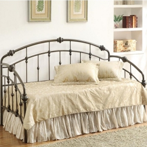Item # 003MDB Casual Metal Daybed - Black hand-made metal twin daybed<br><br>Link spring required<br><br><b>Dimensions:</b> 
Width: 80.75 x Depth: 41 x Height: 43.75