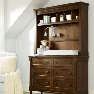 Item # 171HC Dresser Hutch - 6 open areas with removable dividers, 6 shelves<br><br>