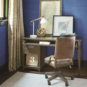 Item # 011CHR Swivel Desk Chair - Decorative nail head trim<br><Br>Bonded leather<br><Br>