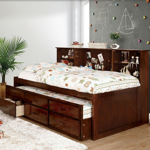 Item # A0001CPT - Twin Captains Bed<br>Available in Full Size<br>Finish: Cherry<br>Dimensions: 80L x 51W x 48H
