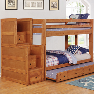 Item# A0033TT - Finish: Amber Wash<br>Available in Twin/Full and Full/Full Bunk Bed<br><br>Staircase Sold Separately<br><br>Dimension: 78W x 44D x 60H