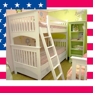 Item # US0007 Casey twin over twin bunk bed - CALL US TODAY TO FIND YOUR FAVORITE MATCH OF 34 COLORS!