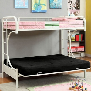 Item # A0002FBB - Finish: White<br>Upper Bed Clearance: 38H<br>Dimensions: 79