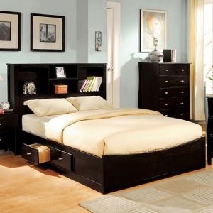 Item # 095FB Full Bed - Bookcase & 4 Drawers<br><br>Slat Kit Included<br><Br>
