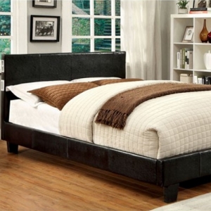 Item # 1040FB Full Platform Leatherette Upholstered Bed - Padded Platform Bed<br><br>