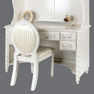 Item # 026D Pearl White Desk - *Hutch sold separately*