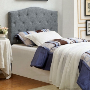 Item # 230HB Upholstered Headboard - Contemporary Style<br><br>Padded Linen-like Fabric H/B<br><Br>Camel Back Design<br><Br<Button Tufting<br><br>