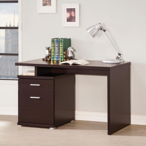 Item # 054D Contemporary Desk w/ Cabinet