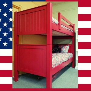 Item # US0001 Twin over Twin bunk bed - Made in USA<br><br>Durable & Super Strong<br><br>Available in 33 Different Color<br><br>Made to order<br><br>Modifications are available<br><br>Sizes Available: Twin/Full/Queen