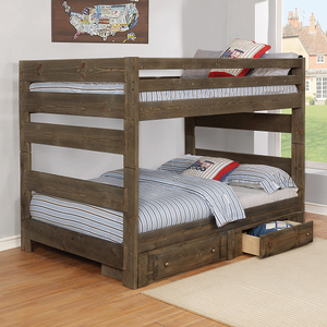 Item # A0006FF - Finish: Gun Smoke<br>Available in Twin/Twin & Twin/Full Bunk Bed<br><br>Dimensions: 80W x 59D x 64H